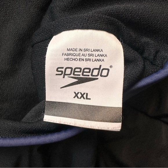 Speedo Women’s One Piece Swimsuit Blue Black Crossback Size XXL - Picture 6 of 10